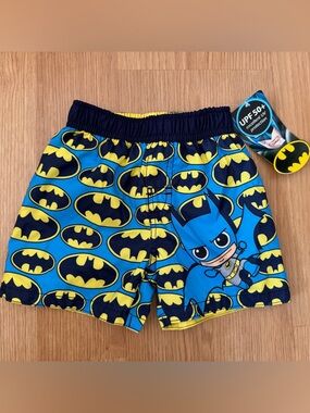 NWT DC Comics Batman Baby Boys Swim Trunks 6-9 months